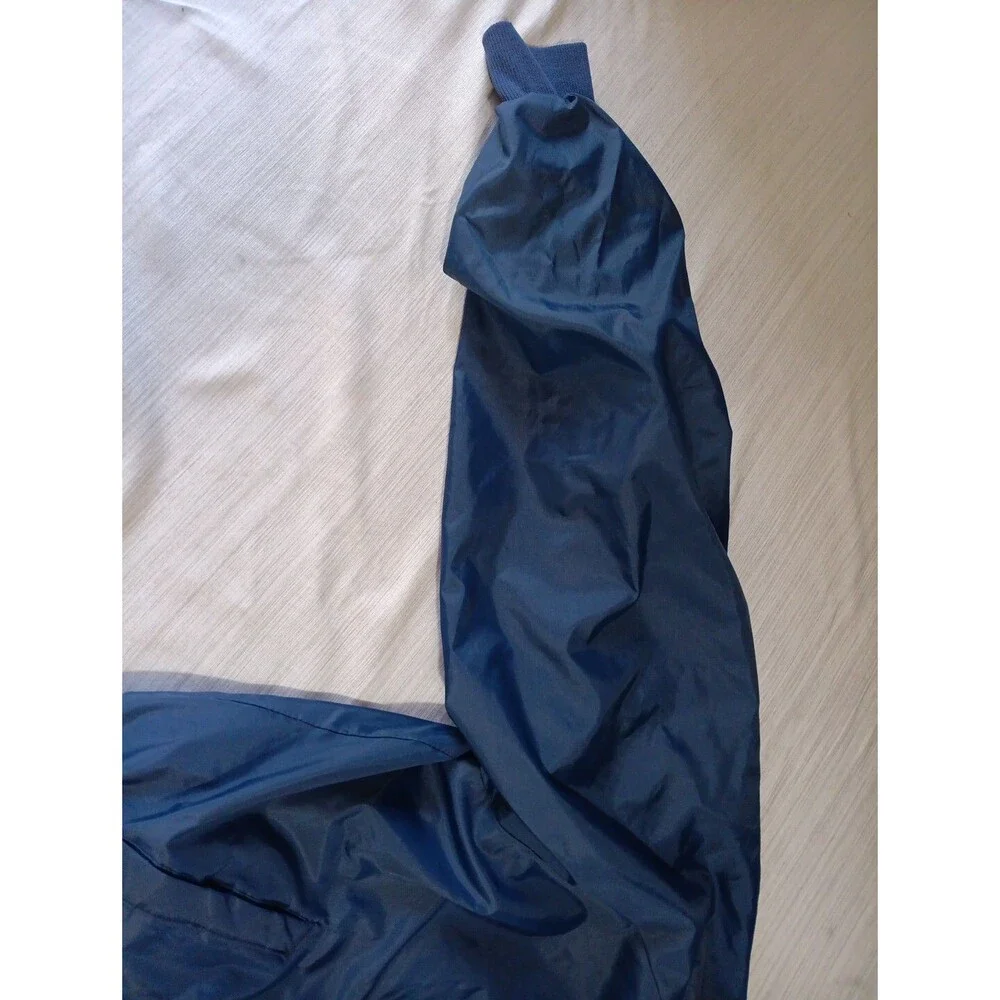 Vintage 80s Artex Roadway Valdosta Ga Satin Bomber Jacket Size Large Blue USA